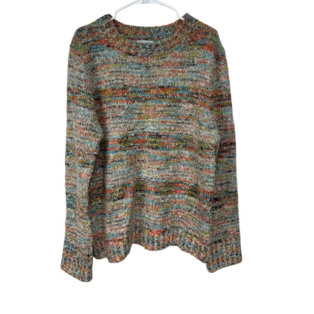 Baciano Multicolor Striped Textured Sweater Large